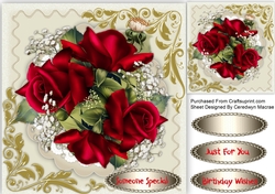 Red Roses and Babys Breath