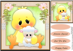 Easter Little  Chick and Lamb