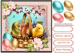 Easter Chick in a Basket