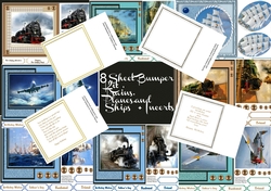 8,Sheet Bumper Kit, Trains , Planes and Ships with Bonus Incerts 