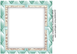4 Square , Blank Incert Aqua