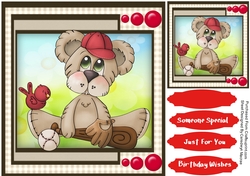 Baseball Bear in a Red Cap