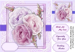 Llilac Roses on Lace