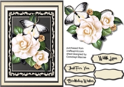 A5 ,Fantasy Magnolias and Butterfly 