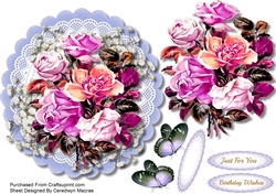 Mixed Roses on a Lace Mat