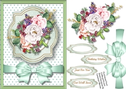 Beautiful Mixed roses and Wrap bow
