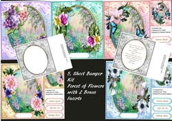 5, Sheet Bumper kit , Forest of Flowers with Bonus Incerts 