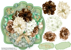 Beautiful Basket of Cream Flowers