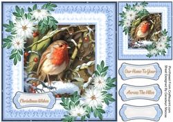 Christmas Blue with Robin 2