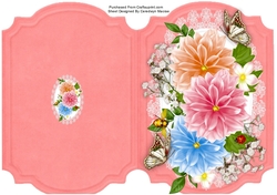 Print, Cut ,and Fold , Beautiful Mixed Dahlias