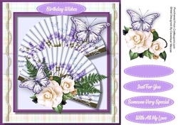 Beautiful Lilac Butterflys and Magnolias