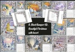 8, Sheet Bumper Kit beautiful Christmas with Incerts 