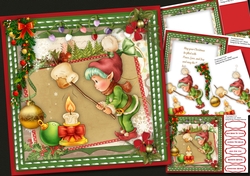 8x8 Mini Kit, Gnomes Candle Toasting 