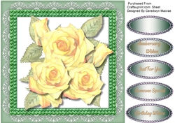 Beautiful Yellow Roses on a Double Rope Frame