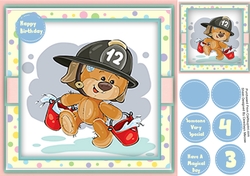 Fireman Bear with a Bucket