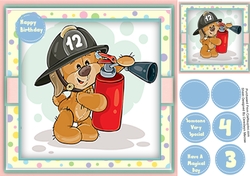 Fireman Bears Extinguisher