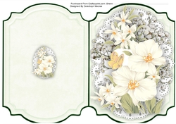 Print, Cut and Fold , White Flowers 