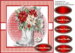 Poinsettia Flower Boot