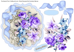 Beautiful Blue Roses and Babys Breath