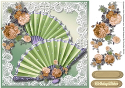 Green Fans and Roses