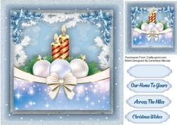 White Baubles and Candle