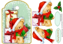Christmas Tag , Teddies Christmas pile