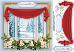 Christmas Beyond the Garden Window ( Blue)