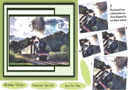 Steam Train on the Tracks 1