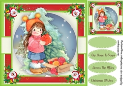 Little Girl with Christmas Baubles