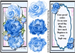 D,L Beautiful Blue roses and Verse 