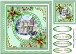 Beautiful House in the Snow 