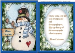 A5 Christmas Snowman with verse 