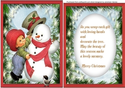 A5 Snowman and Little Boy with verse