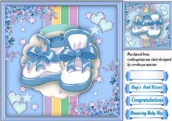 Beautiful Blue Baby Booties