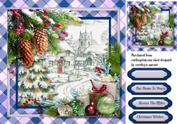 Beautiful Blue Tartan Christmas Scene 