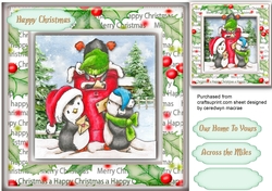 Penguins Christmas Post