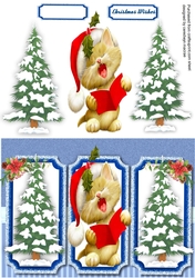 Singing Kitty  tag Card 