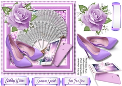 Beautiful Fan and Rose