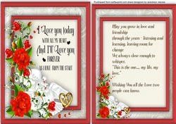 A5 , Wedding or Anniversary card