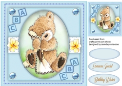 Teddies Blanket , Blue