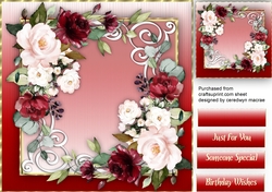 Beautiful Scrolls and Ruby Roses