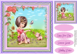 Adorable Spring Piglet