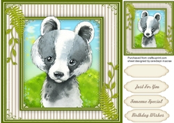 Beautiful Water coloured Badger