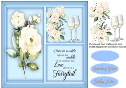 3 Square with White Roses 3
