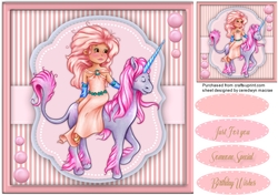 Beautiful Princess and Unicorn