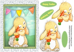 Cute Cotton Tail Bunny with Carrot 
