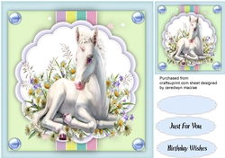 Beautiful Pony in the Flowers