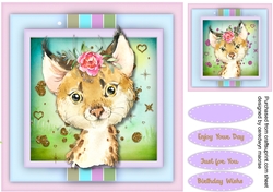Beautiful Bobcat and Roses