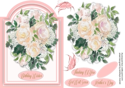 Beautiful Vintage  Roses on Lace 