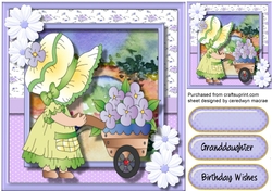 Wheelbarrow Bonnet Girl 